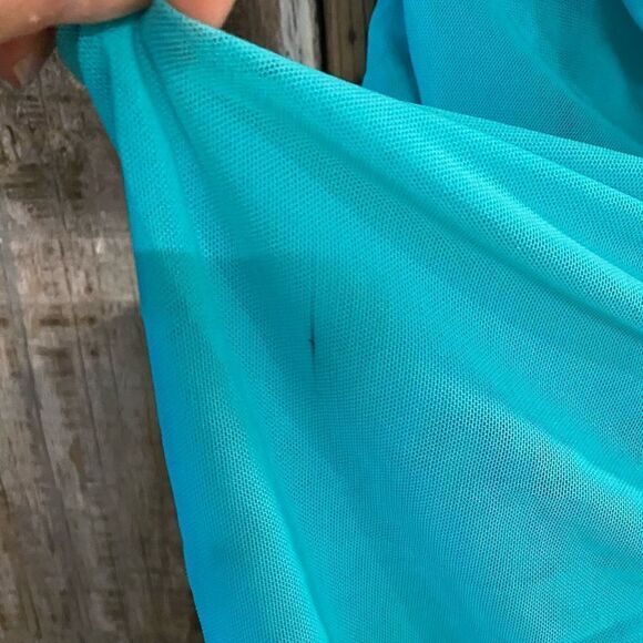 NWT Lovers and Friends Marine Maxi Skirt Bright Blue mesh midi ruched Revolve S - Picture 8 of 10